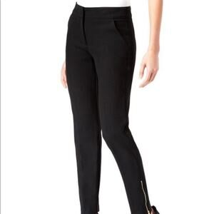 Trina Turk Elrita black zip ankle twill pants size 28